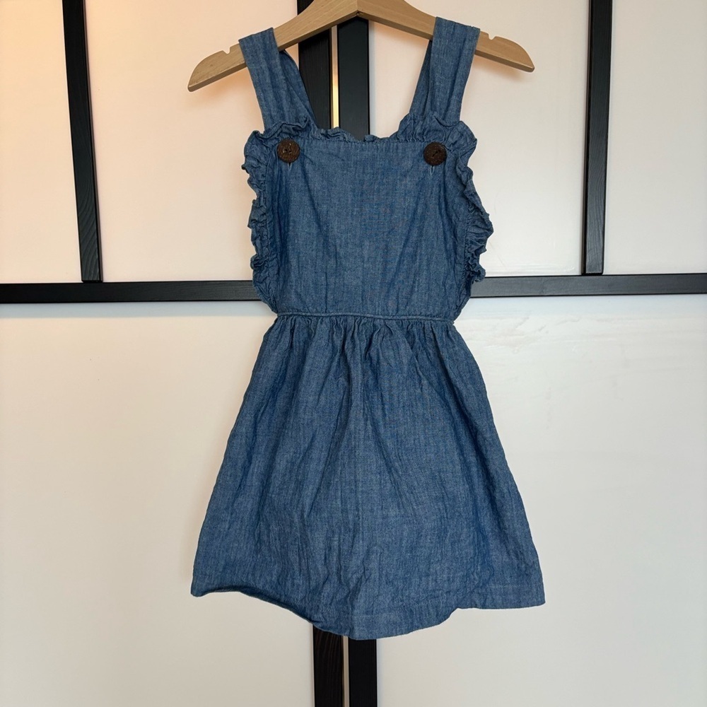 Sage & Lilly‎ Pinafore chambray overalls style dress. Size 3T